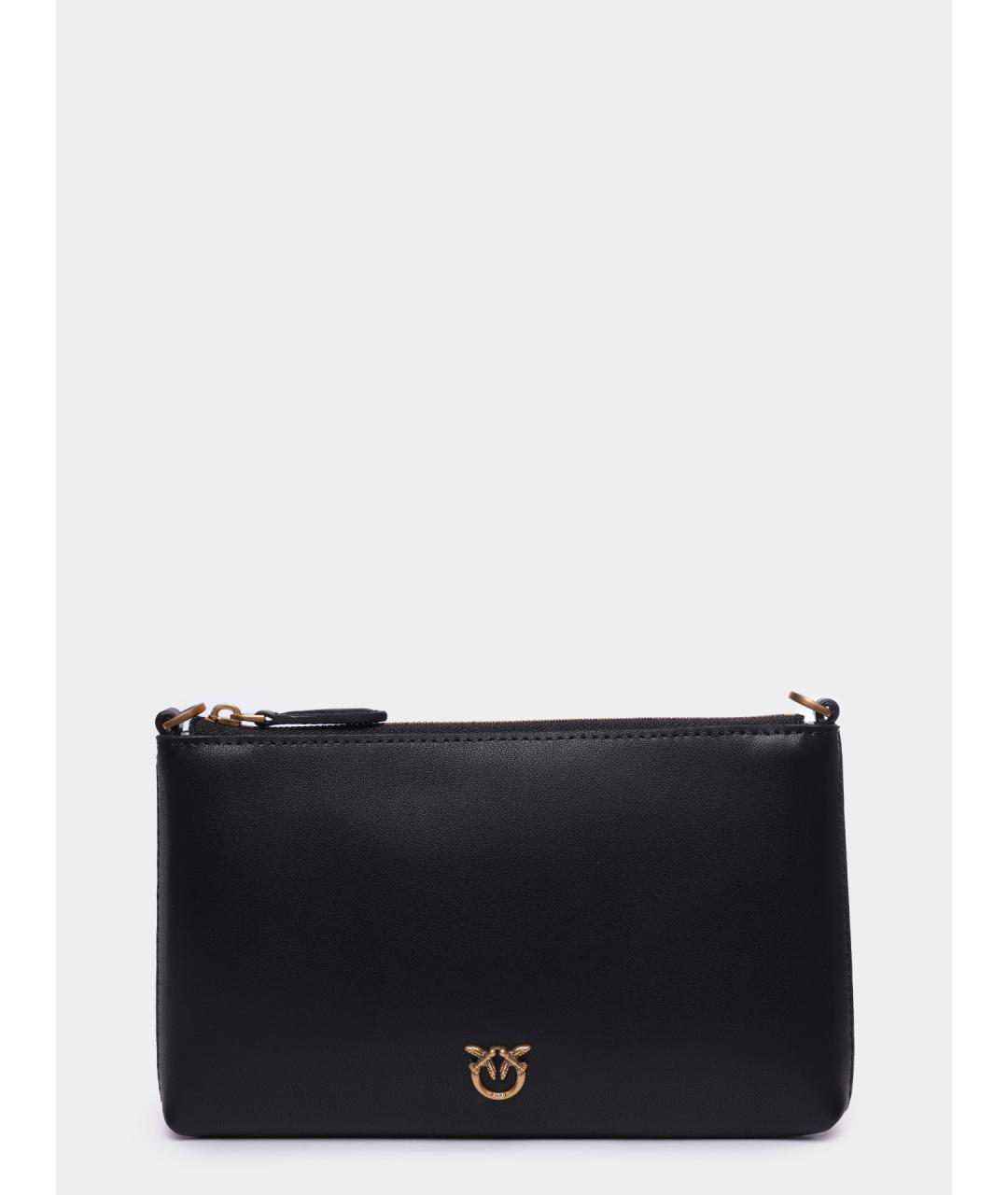 PINKO Черная кожаная сумка через плечо, фото 2