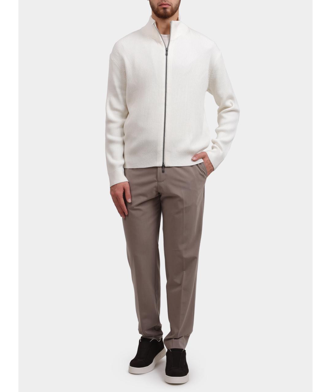 ARMANI EXCHANGE Белый хлопковый кардиган, фото 2