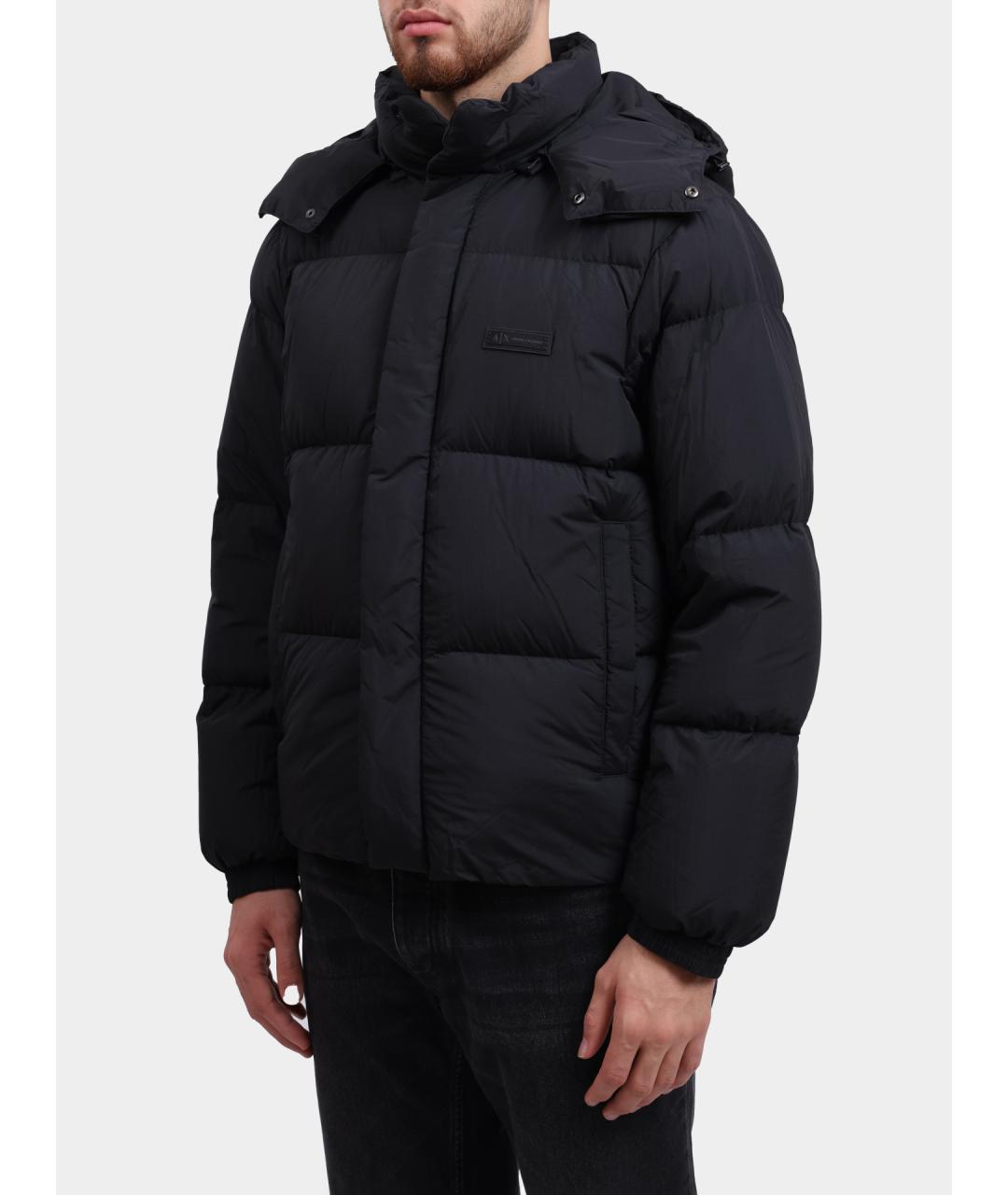 ARMANI EXCHANGE Черная полиамидовая куртка, фото 3