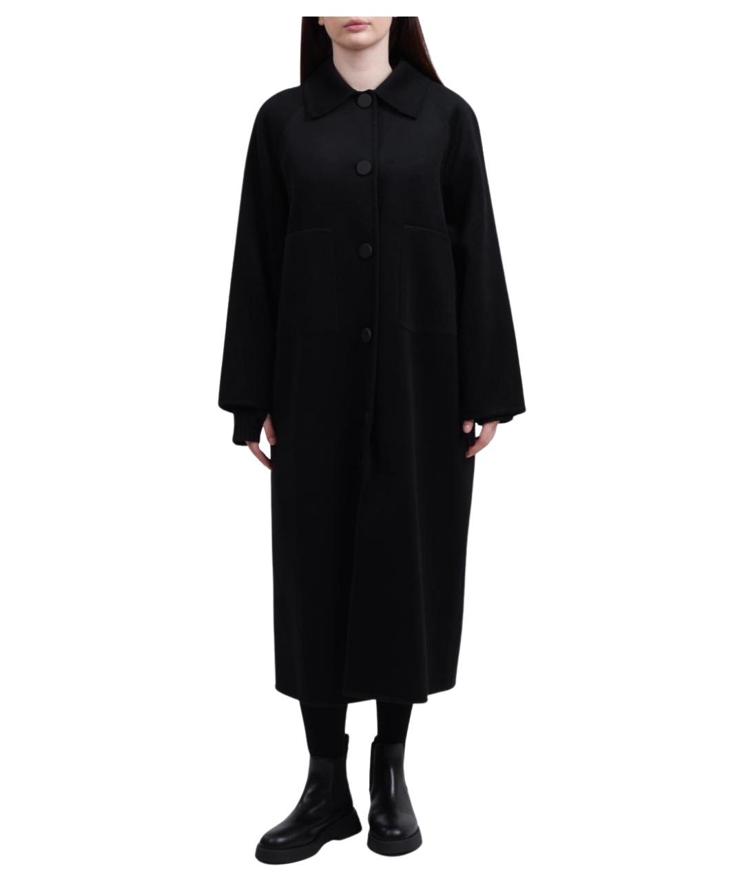 ARMANI EXCHANGE Черное шерстяное пальто, фото 1