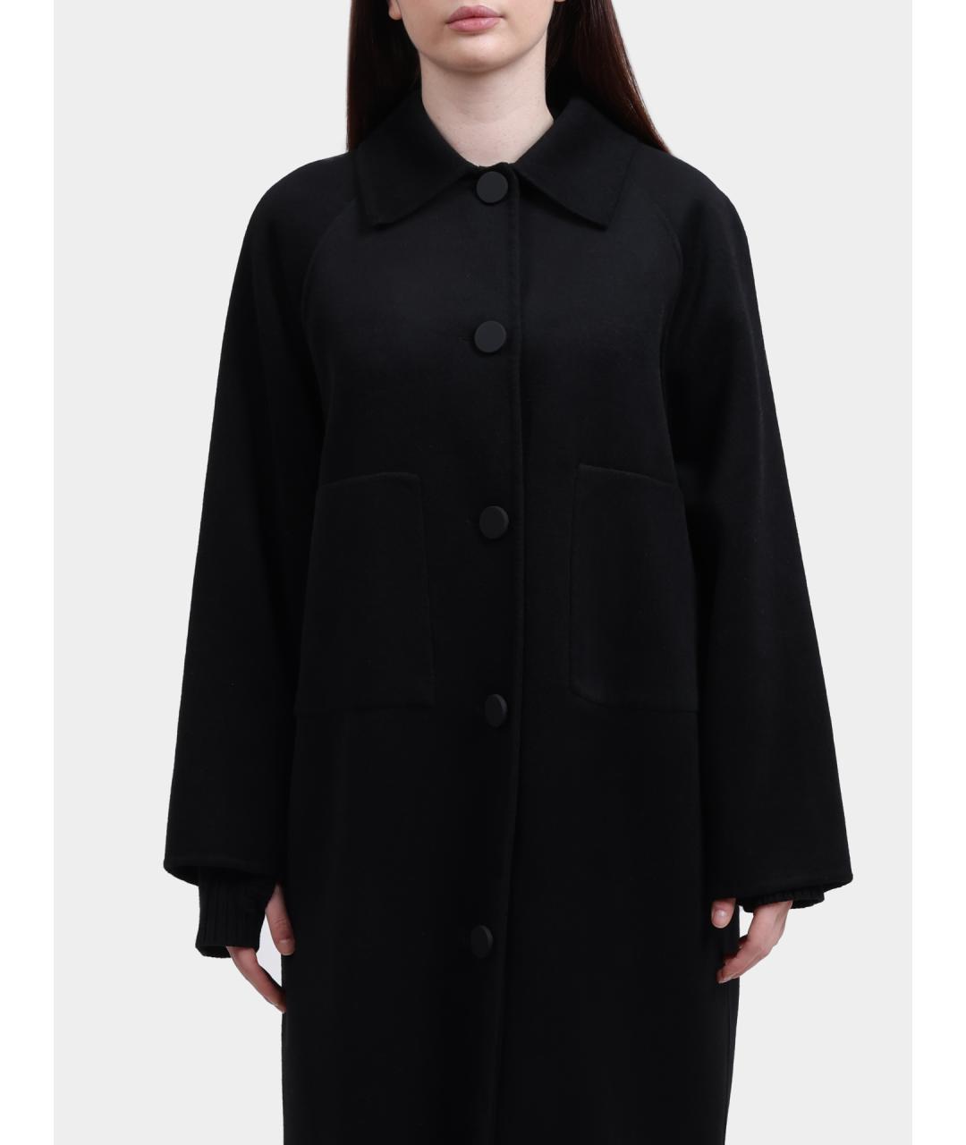 ARMANI EXCHANGE Черное шерстяное пальто, фото 4