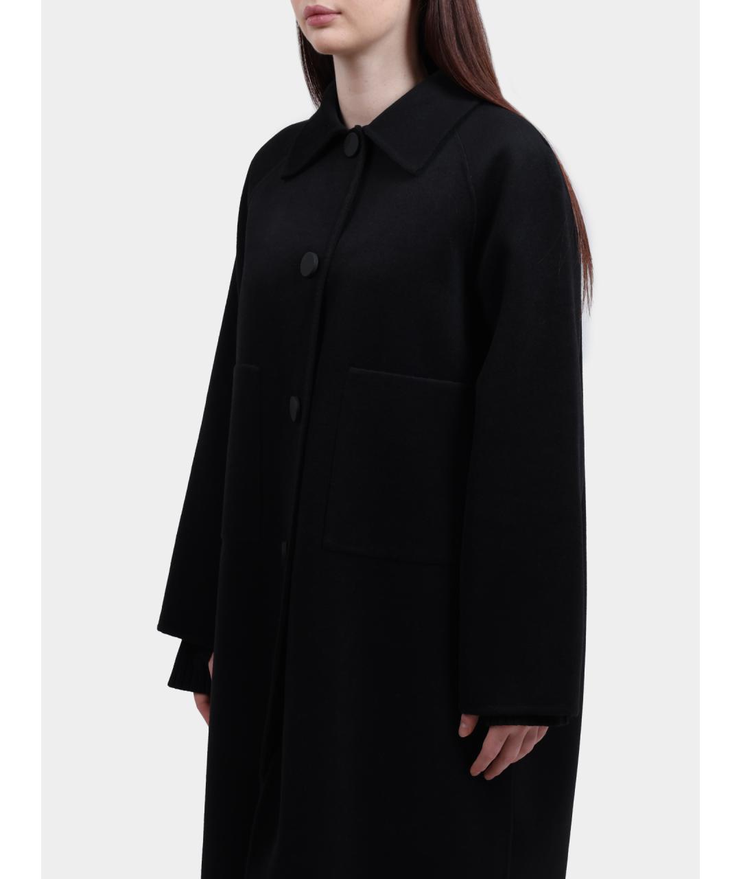 ARMANI EXCHANGE Черное шерстяное пальто, фото 3