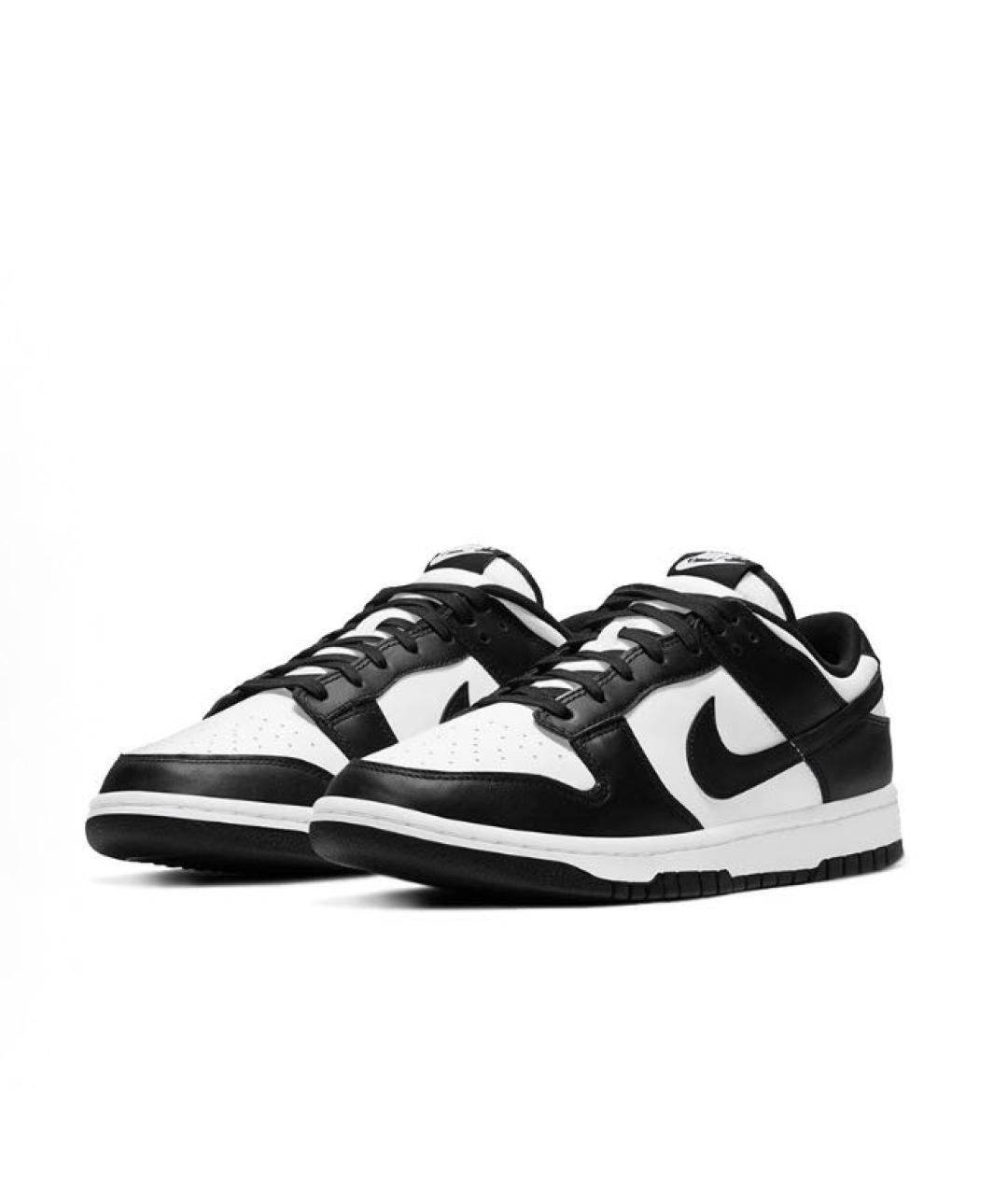 NIKE Черные кожаные низкие кроссовки / кеды, фото 2