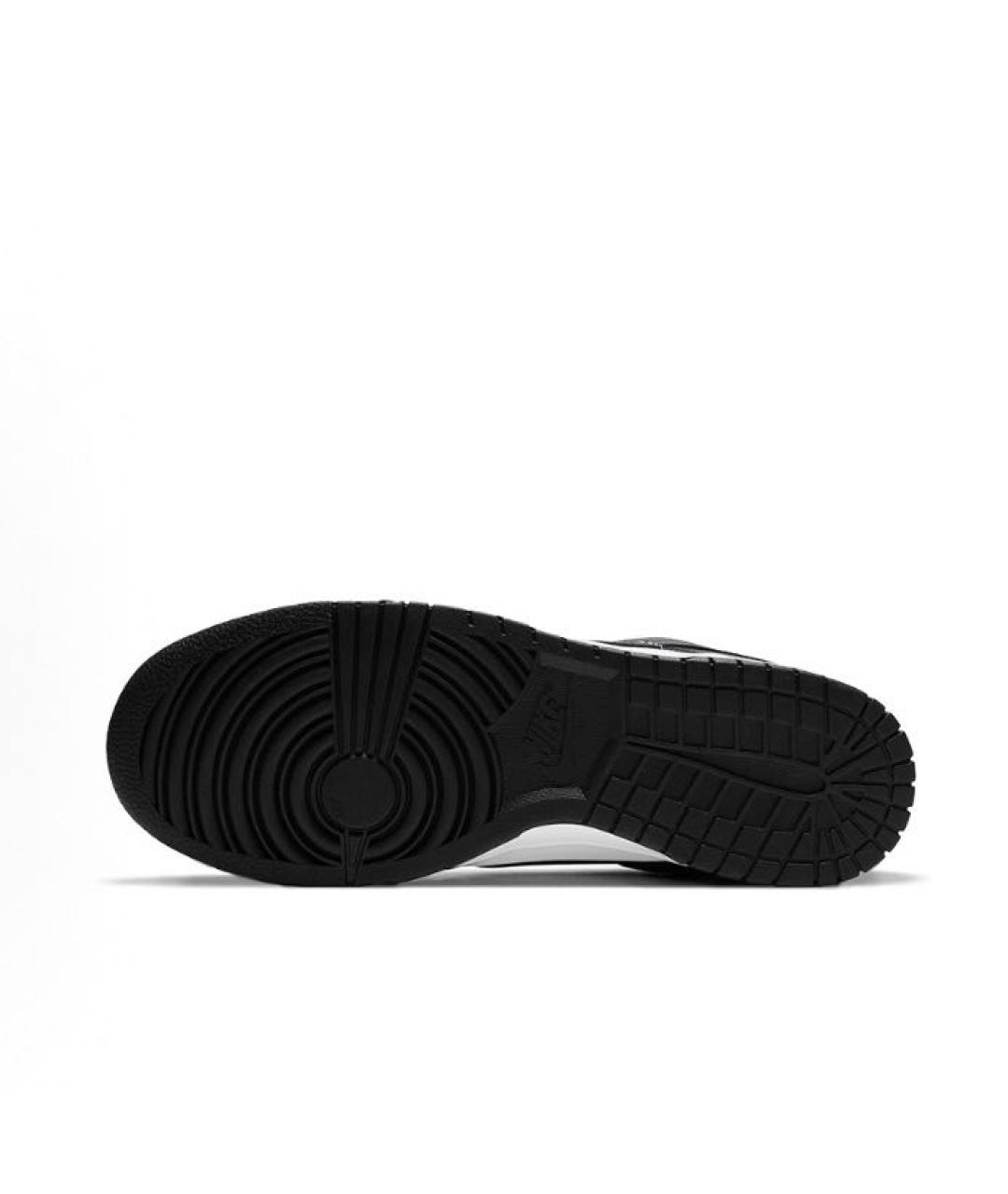 NIKE Черные кожаные низкие кроссовки / кеды, фото 5