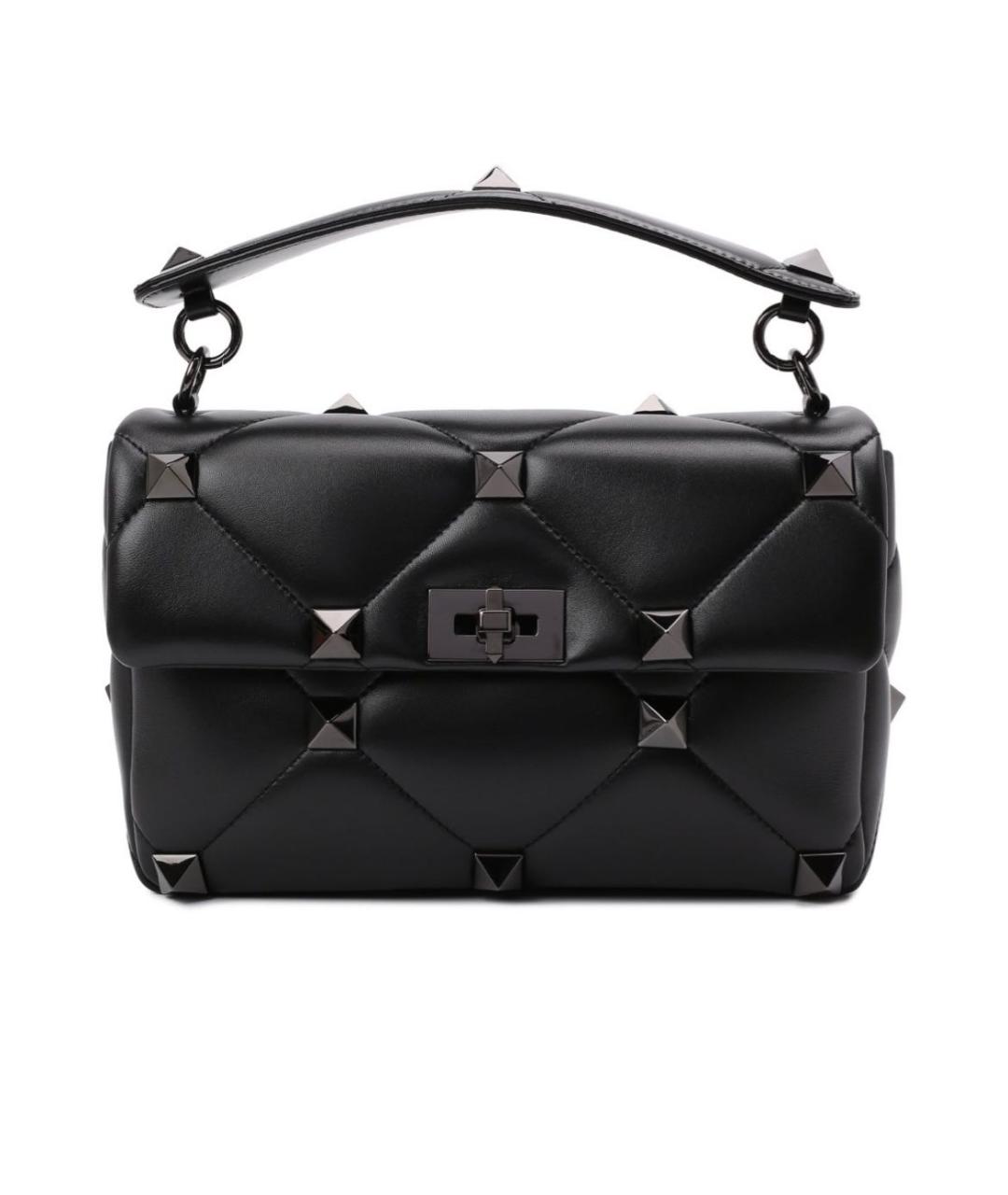 VALENTINO Черная кожаная сумка через плечо, фото 1
