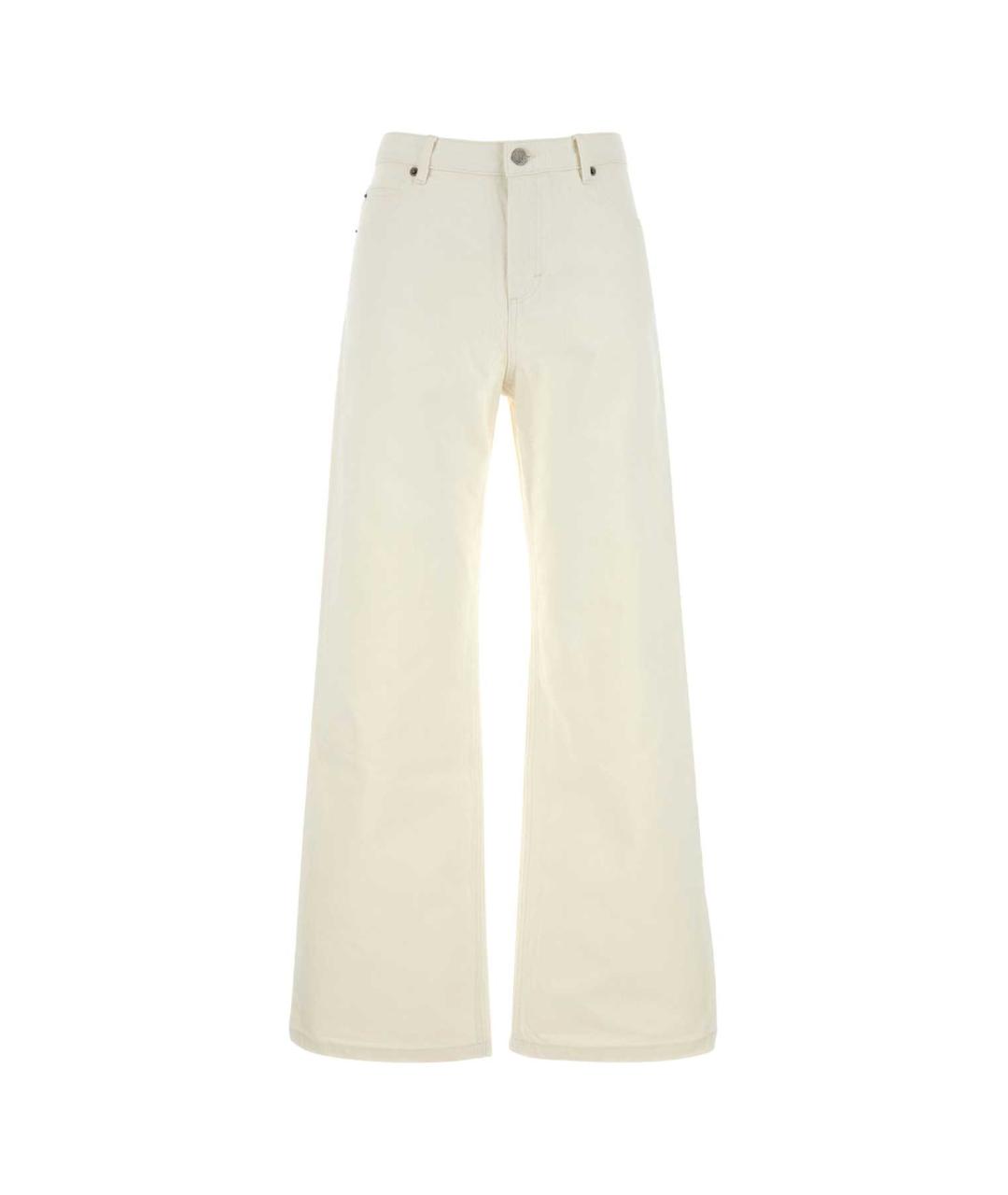 SOEUR Белые хлопковые прямые джинсы, фото 1