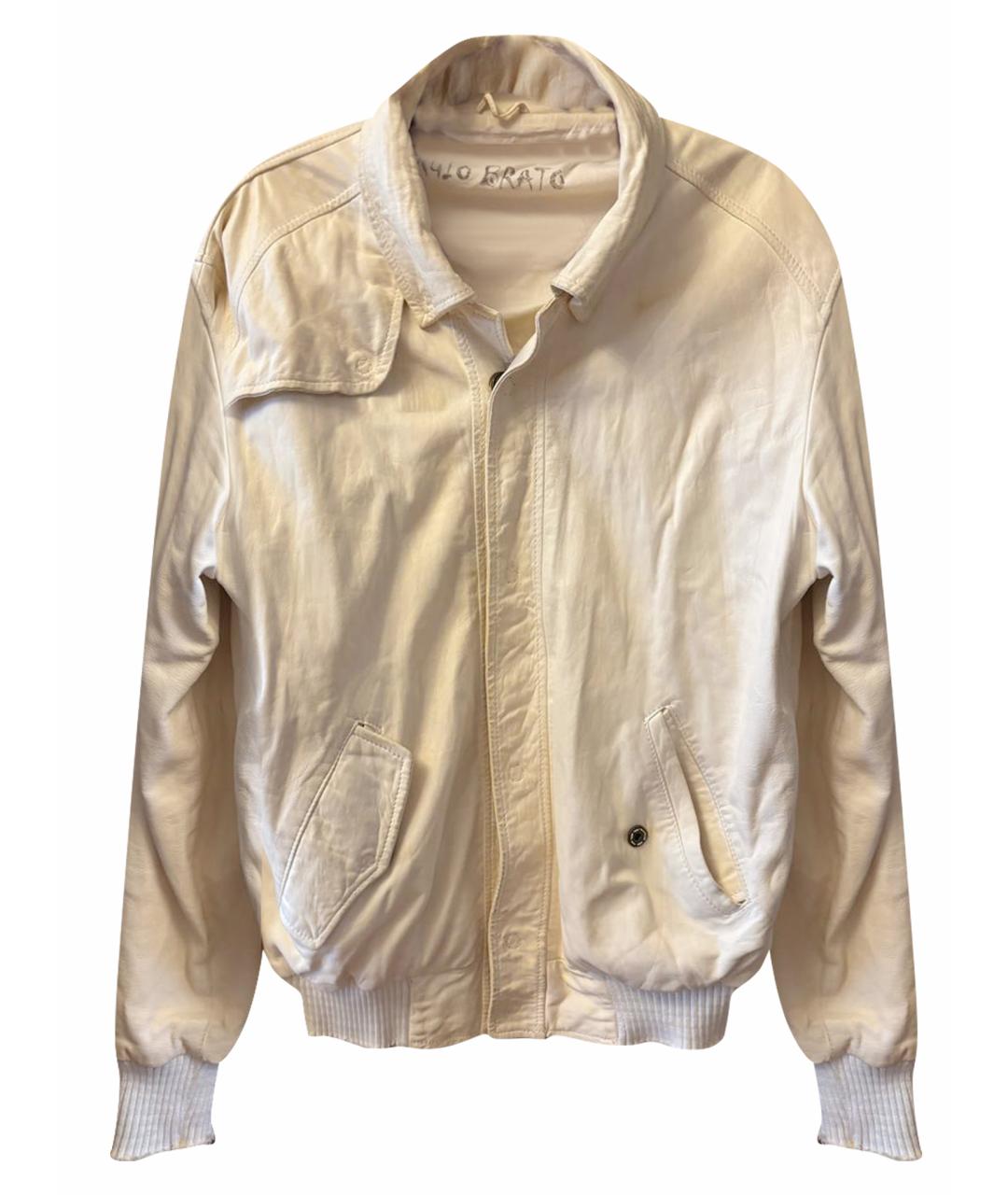 GIORGIO BRATO Бежевая кожаная куртка, фото 1