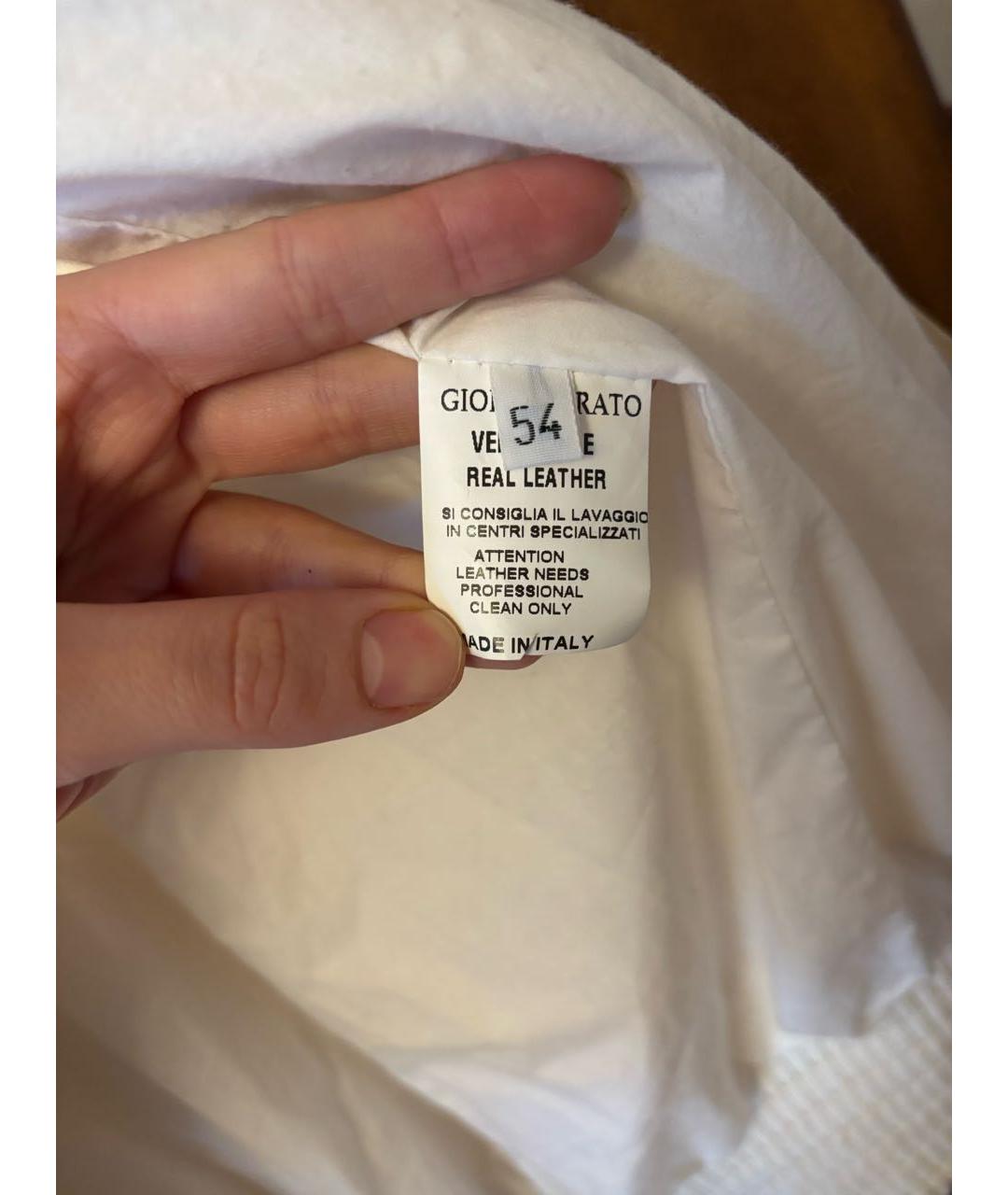 GIORGIO BRATO Бежевая кожаная куртка, фото 3