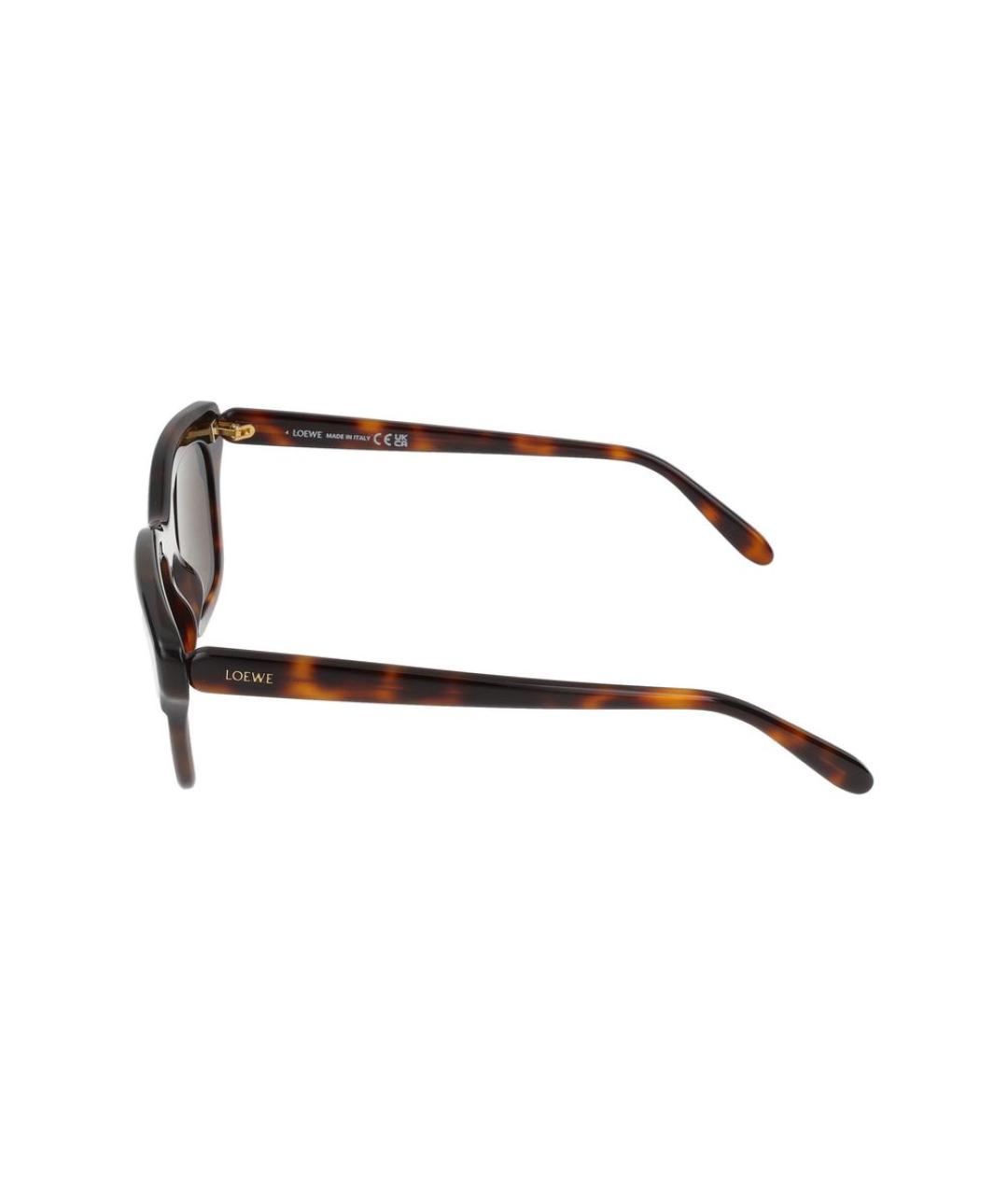 LOEWE Коричневые пластиковые солнцезащитные очки, фото 3