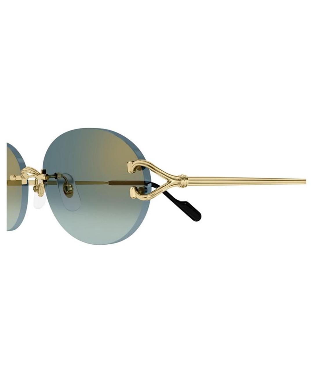 CARTIER Золотые металлические солнцезащитные очки, фото 3