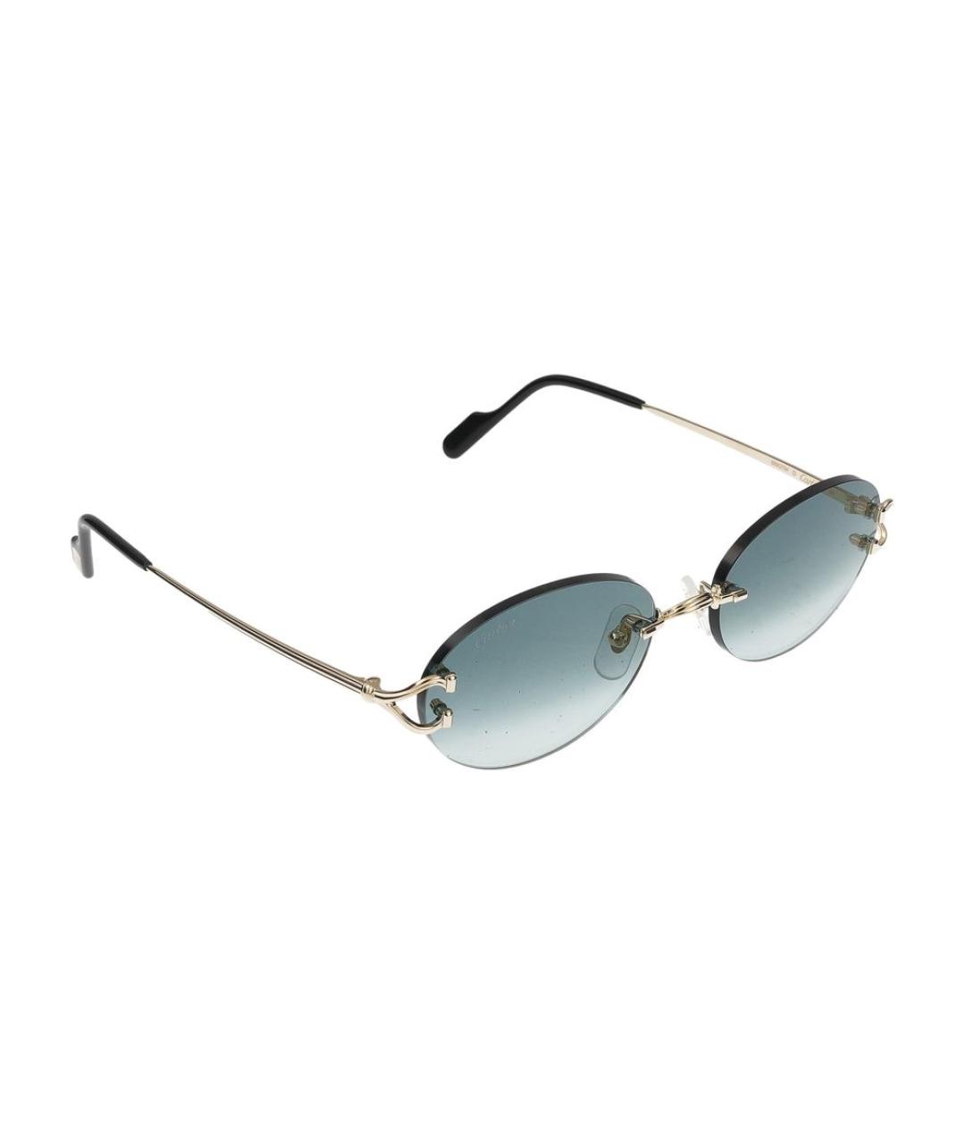 CARTIER Золотые металлические солнцезащитные очки, фото 4