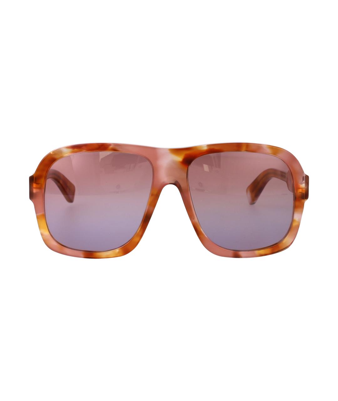 CHLOE Коричневые пластиковые солнцезащитные очки, фото 2