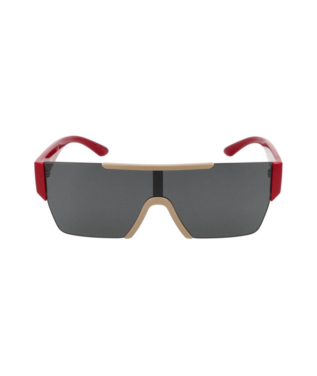 BURBERRY Красные пластиковые солнцезащитные очки, фото 2