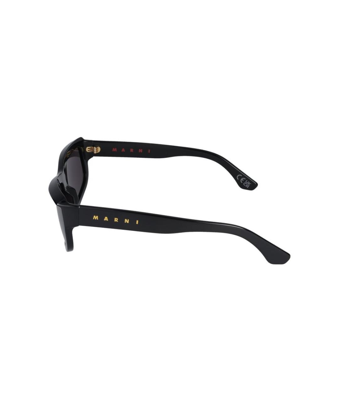 MARNI Черные пластиковые солнцезащитные очки, фото 3