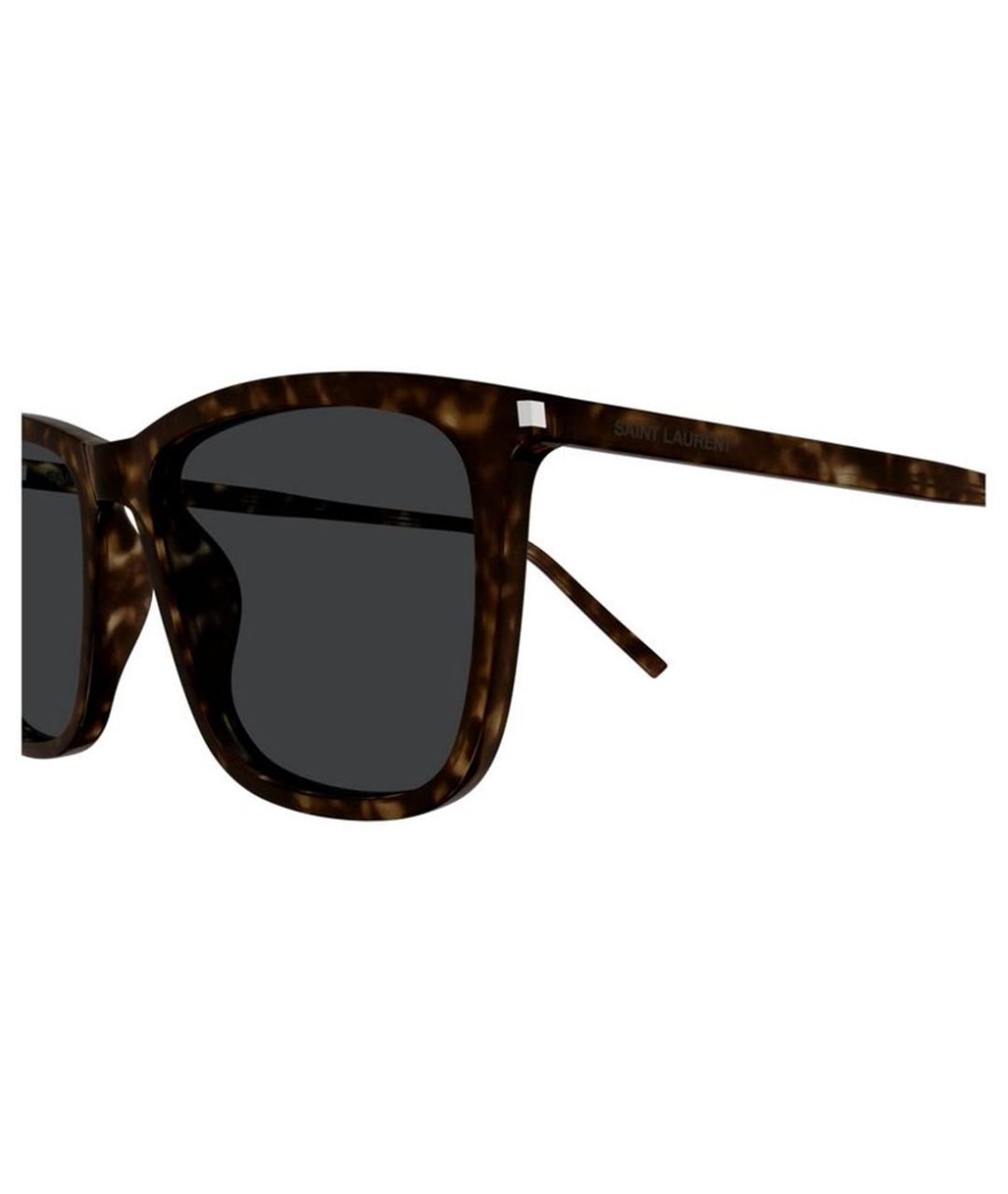 SAINT LAURENT Коричневые солнцезащитные очки, фото 3