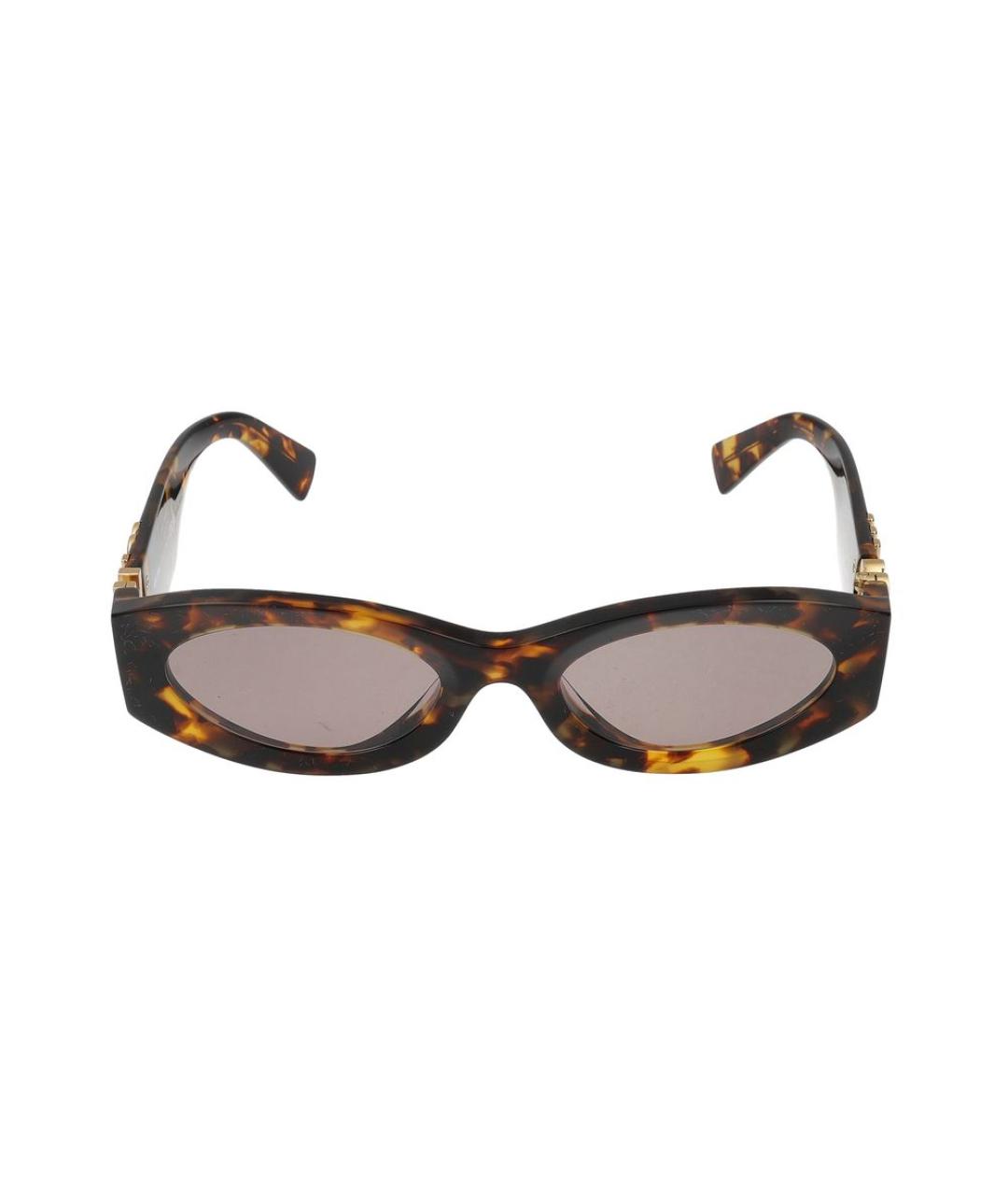 MIU MIU Коричневые пластиковые солнцезащитные очки, фото 3