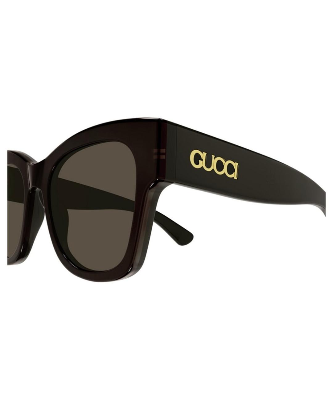 GUCCI Коричневые солнцезащитные очки, фото 3