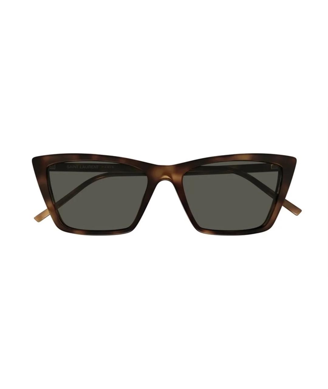 SAINT LAURENT Коричневые солнцезащитные очки, фото 2
