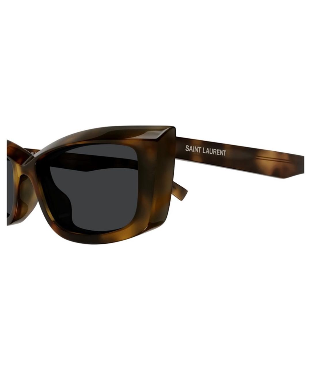SAINT LAURENT Коричневые солнцезащитные очки, фото 3