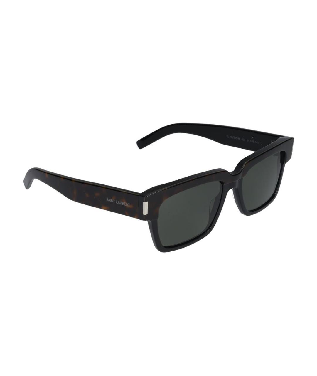 SAINT LAURENT Коричневые солнцезащитные очки, фото 4
