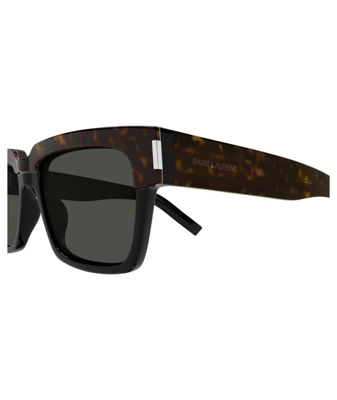 SAINT LAURENT Коричневые солнцезащитные очки, фото 3