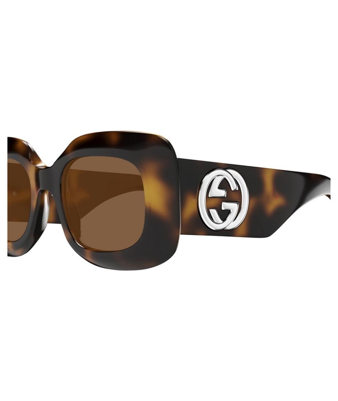 GUCCI Коричневые солнцезащитные очки, фото 3