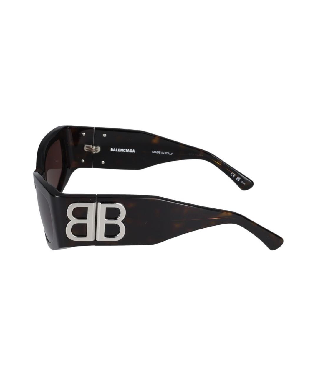 BALENCIAGA Коричневые солнцезащитные очки, фото 3