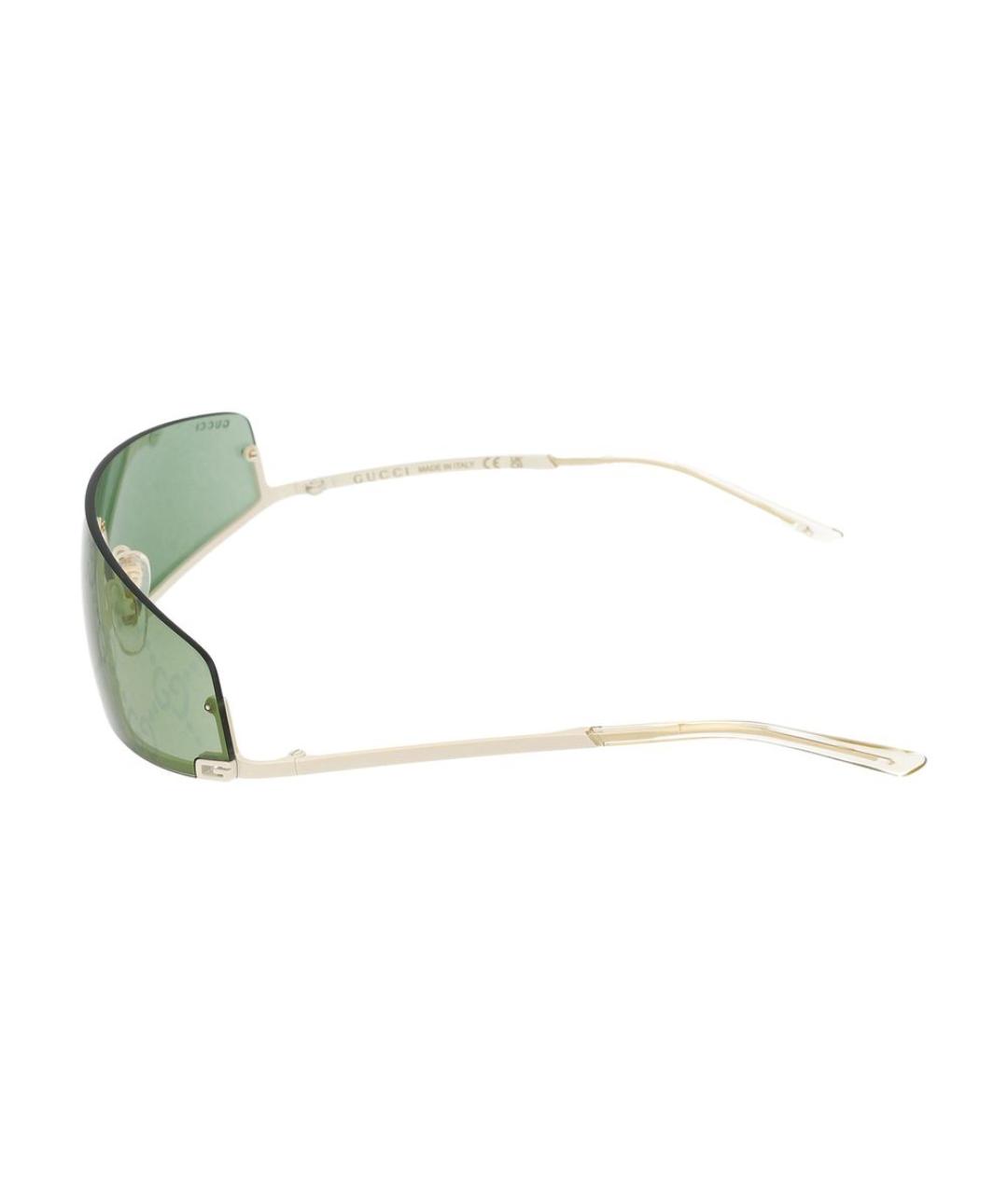 GUCCI Зеленые металлические солнцезащитные очки, фото 3