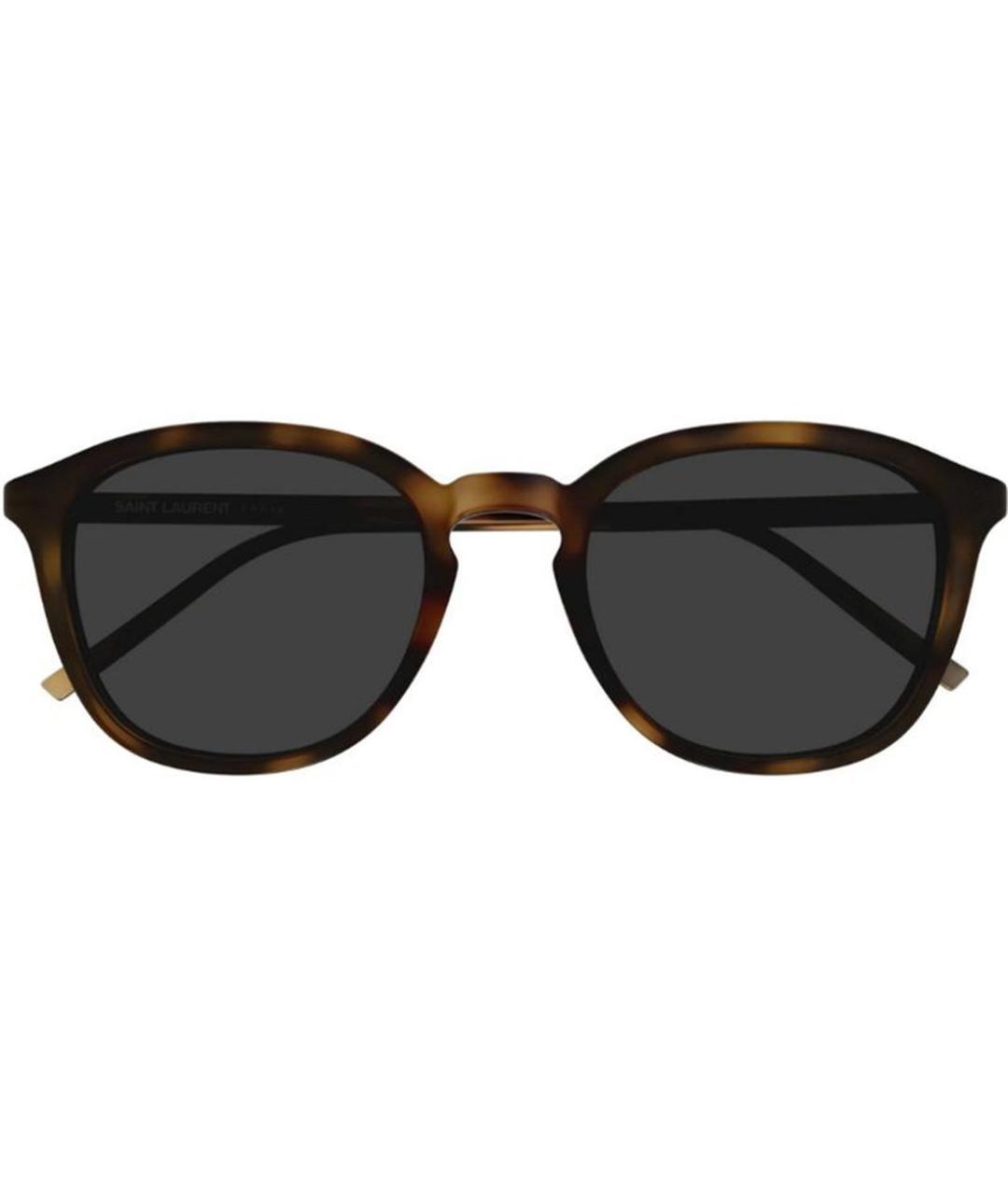 SAINT LAURENT Коричневые солнцезащитные очки, фото 2