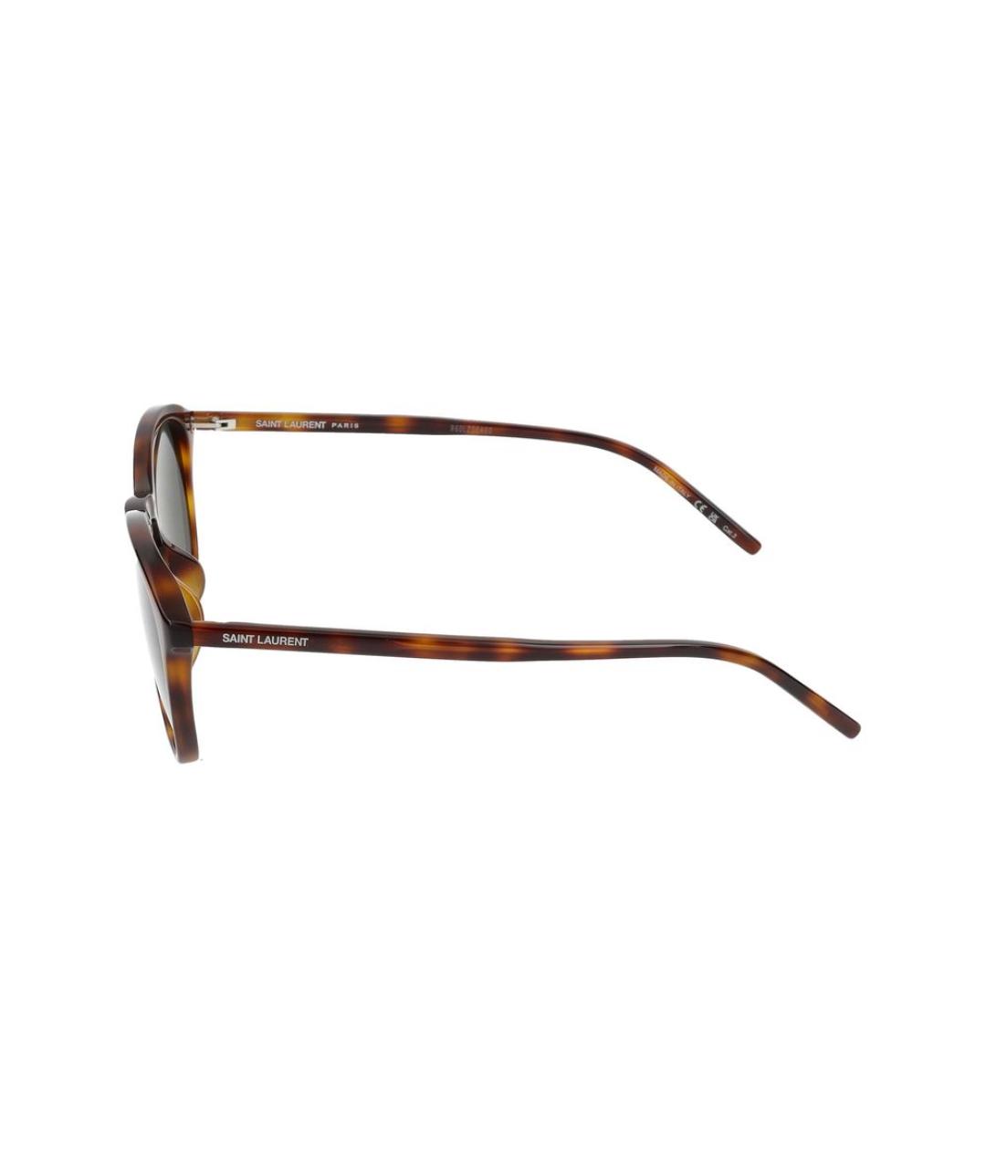 SAINT LAURENT Коричневые солнцезащитные очки, фото 3
