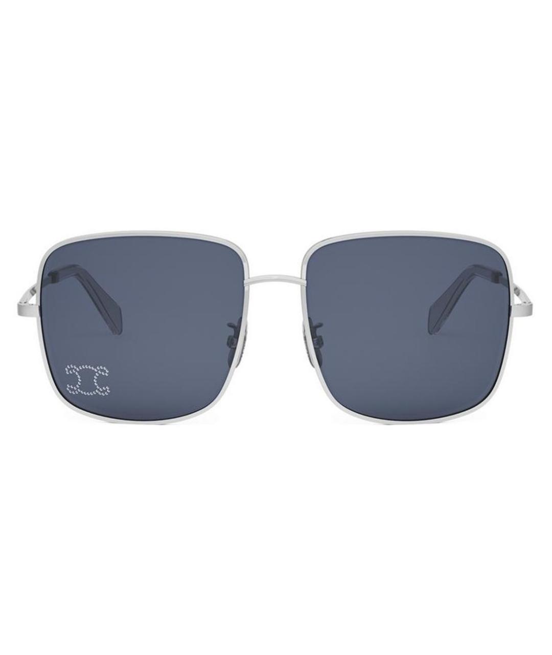 CELINE Серебряные металлические солнцезащитные очки, фото 3