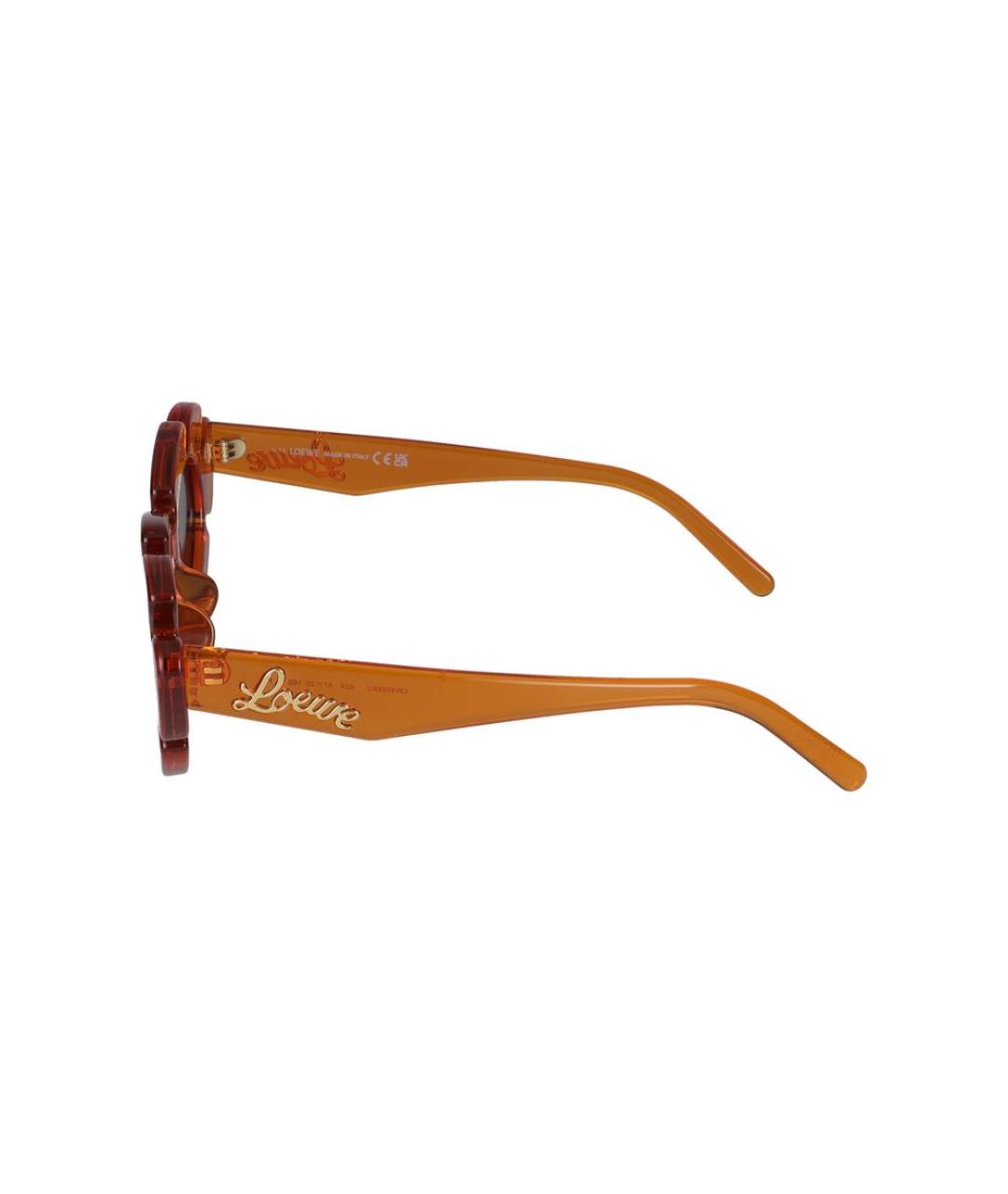 LOEWE Оранжевое пластиковые солнцезащитные очки, фото 3