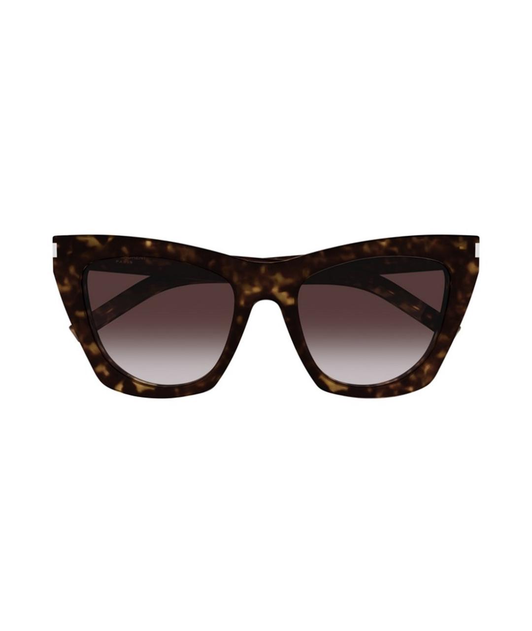 SAINT LAURENT Коричневые солнцезащитные очки, фото 4