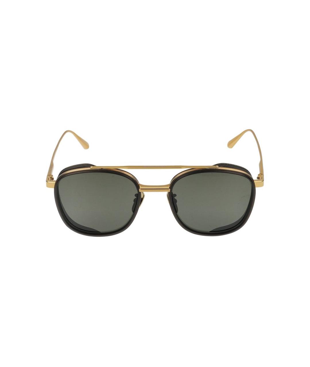 LINDA FARROW Золотые солнцезащитные очки, фото 2