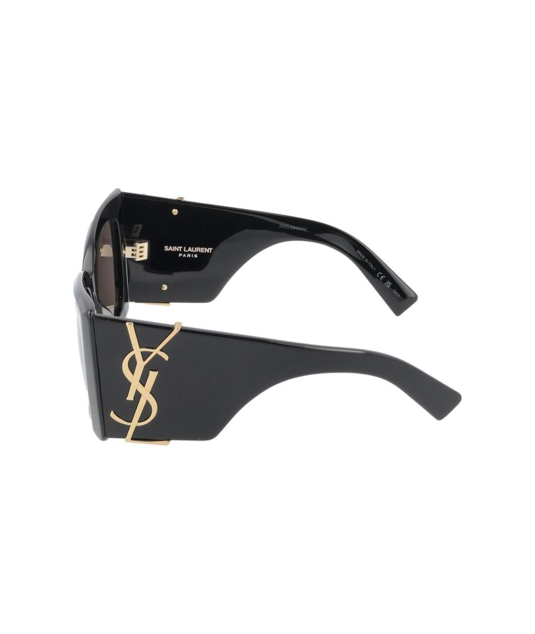 SAINT LAURENT Черные пластиковые солнцезащитные очки, фото 5