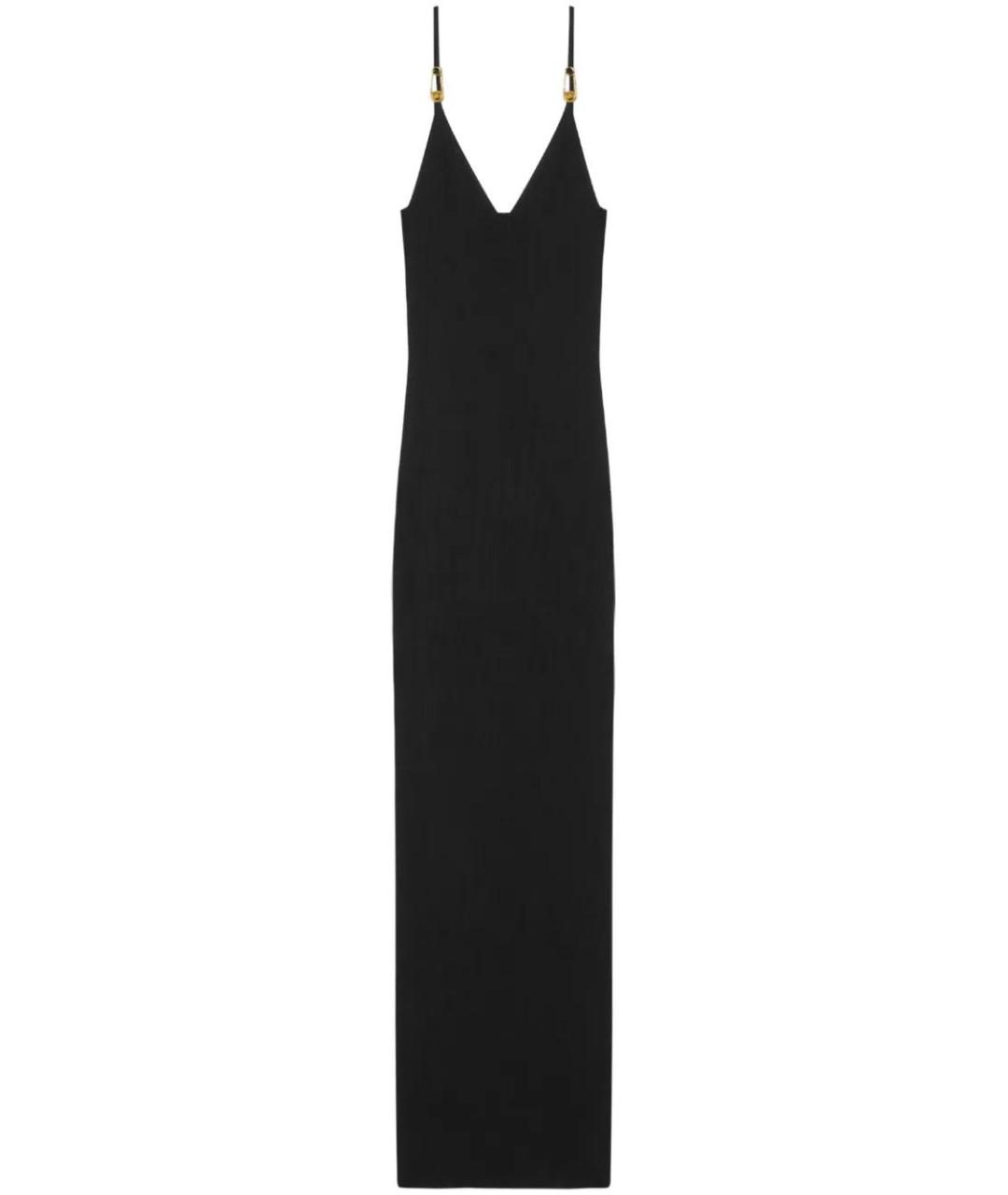 VERSACE Черное вискозное повседневное платье, фото 1