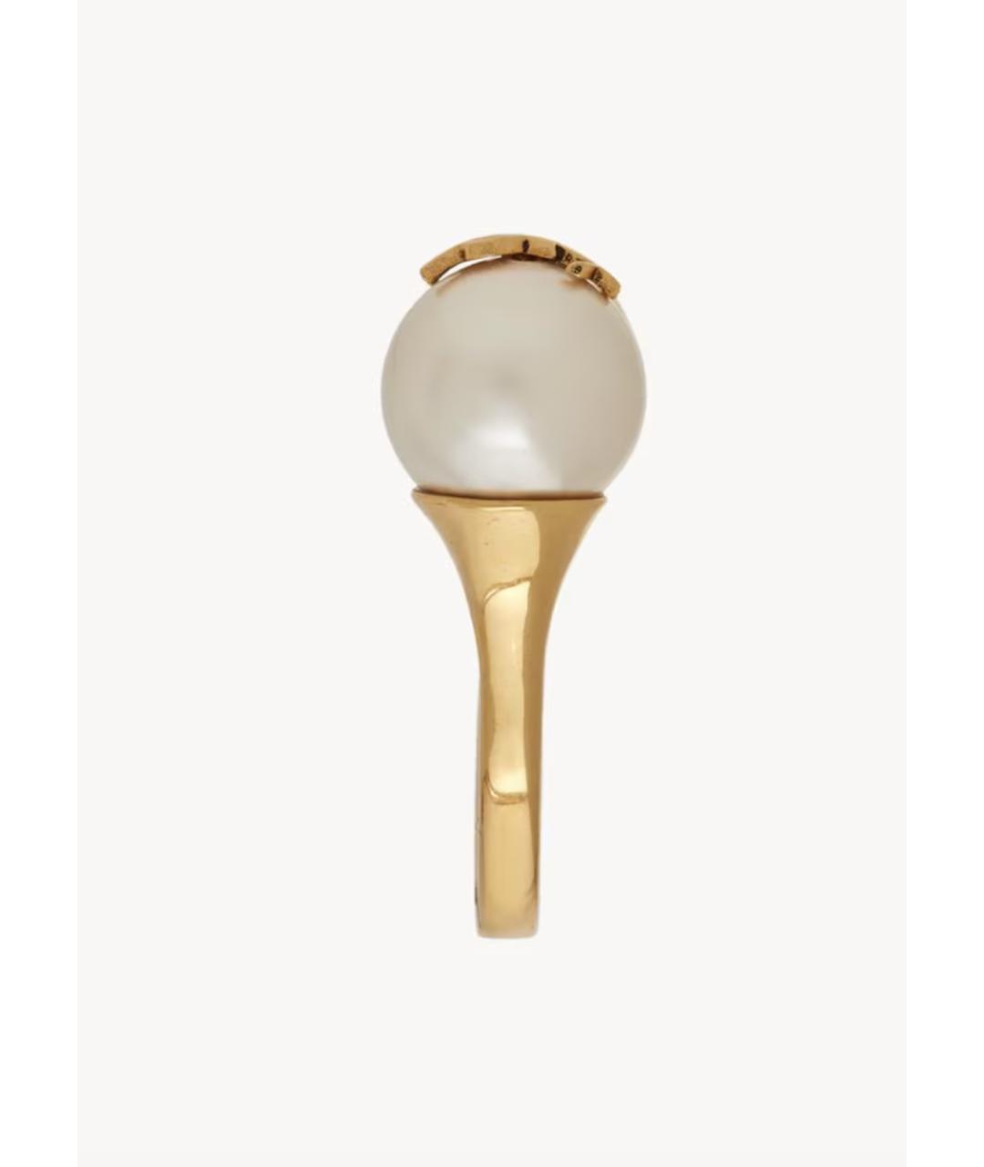 SAINT LAURENT Золотое латунное кольцо, фото 3