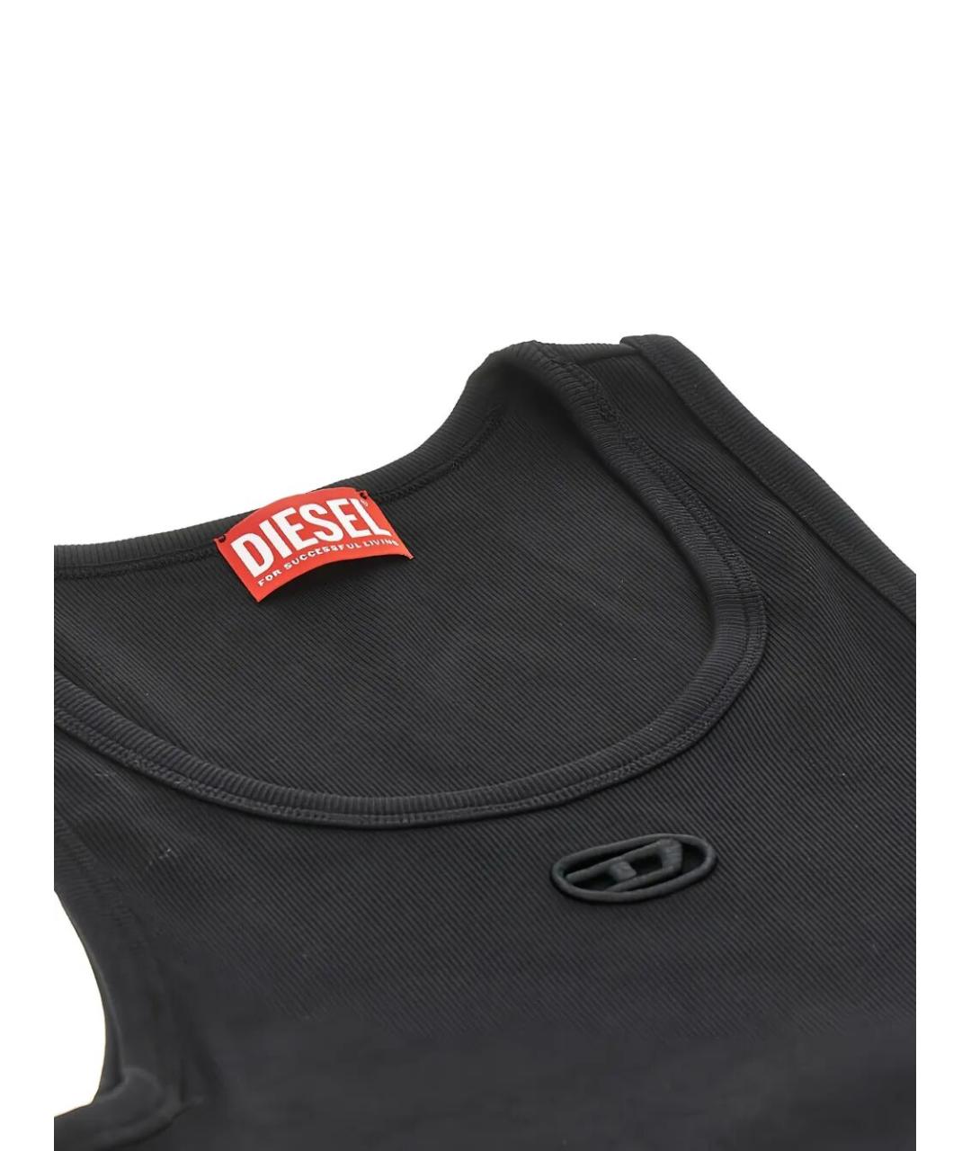 DIESEL Черная хлопковая майка, фото 2