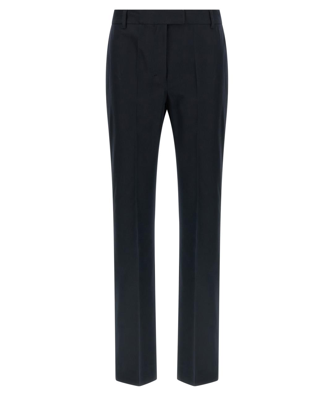 'S MAX MARA Синие хлопковые прямые брюки, фото 1