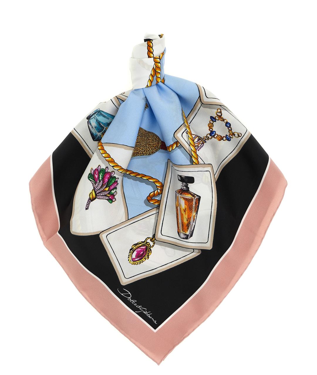 DOLCE&GABBANA Мульти шелковый шарф, фото 1