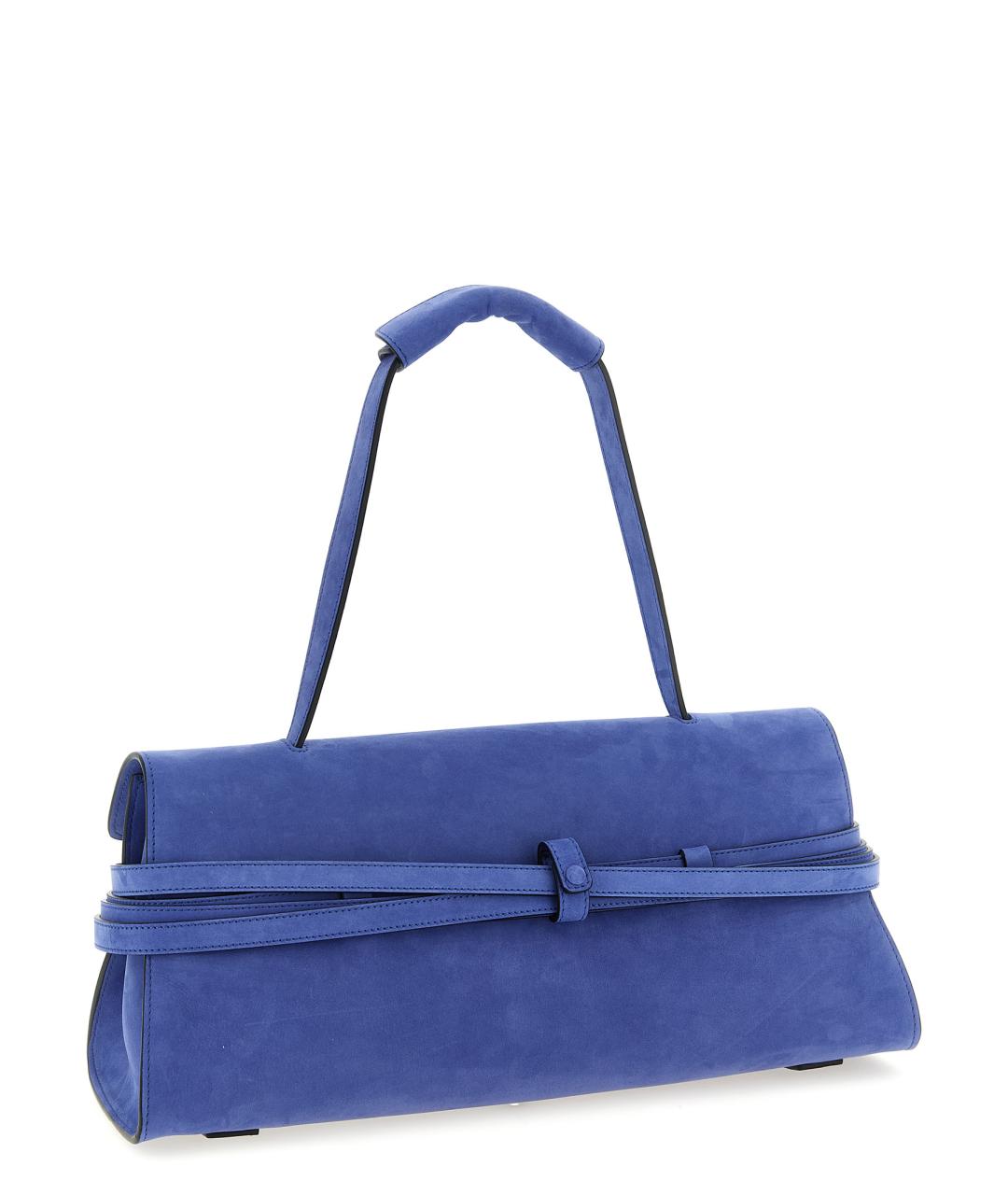 MOSCHINO Синяя замшевая сумка через плечо, фото 2