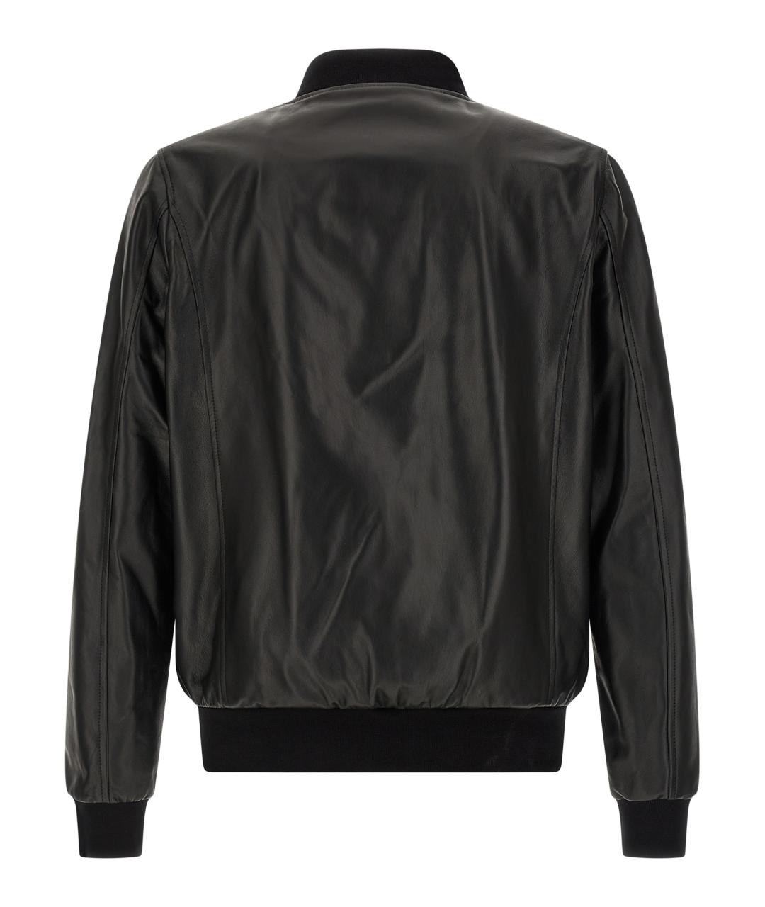 PHILIPP PLEIN Черная кожаная куртка, фото 2