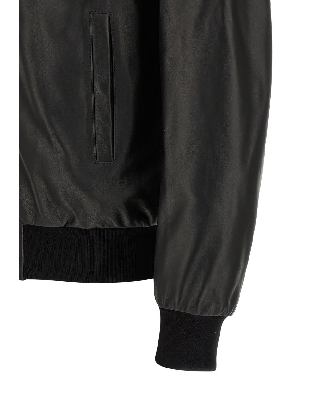 PHILIPP PLEIN Черная кожаная куртка, фото 4