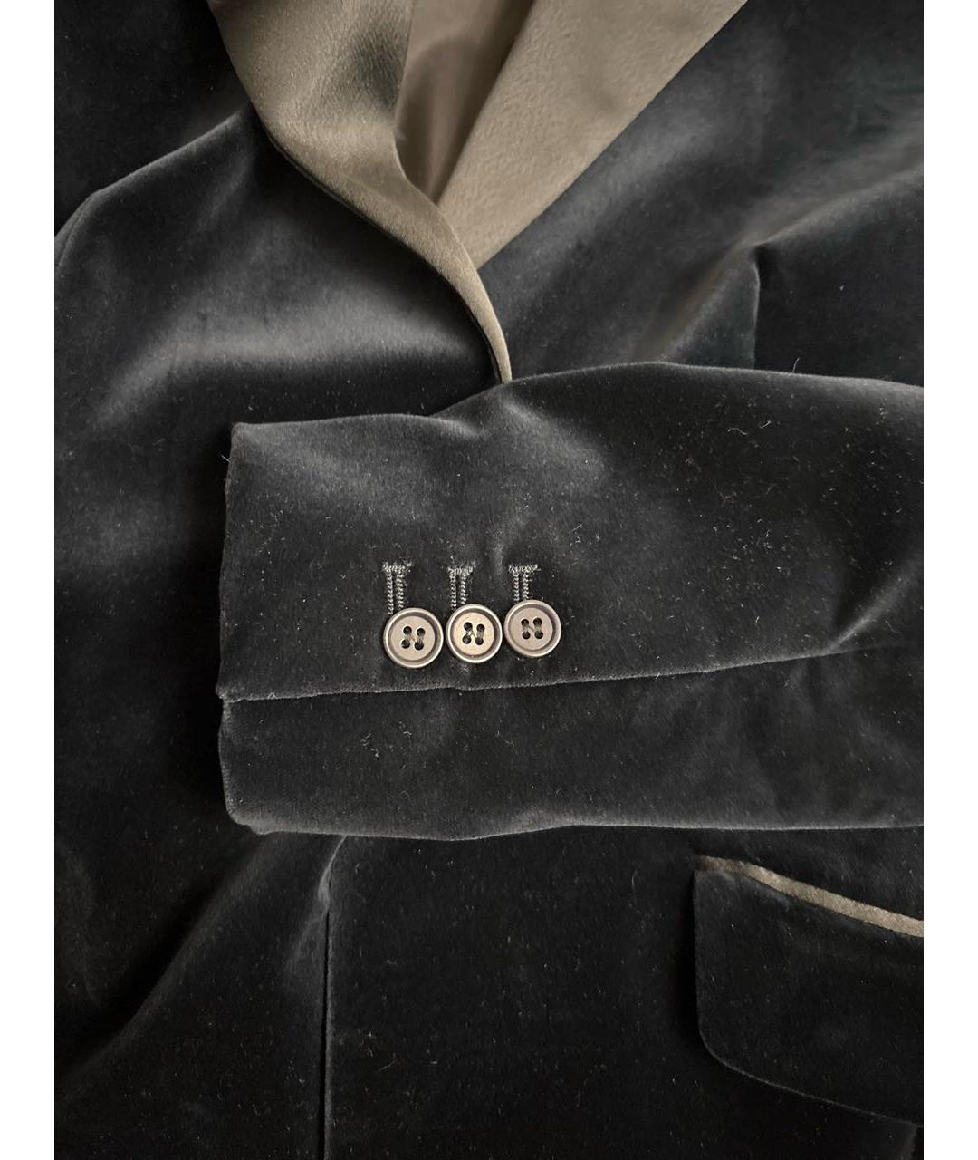 P.A.R.O.S.H. Темно-синий бархатный жакет/пиджак, фото 6