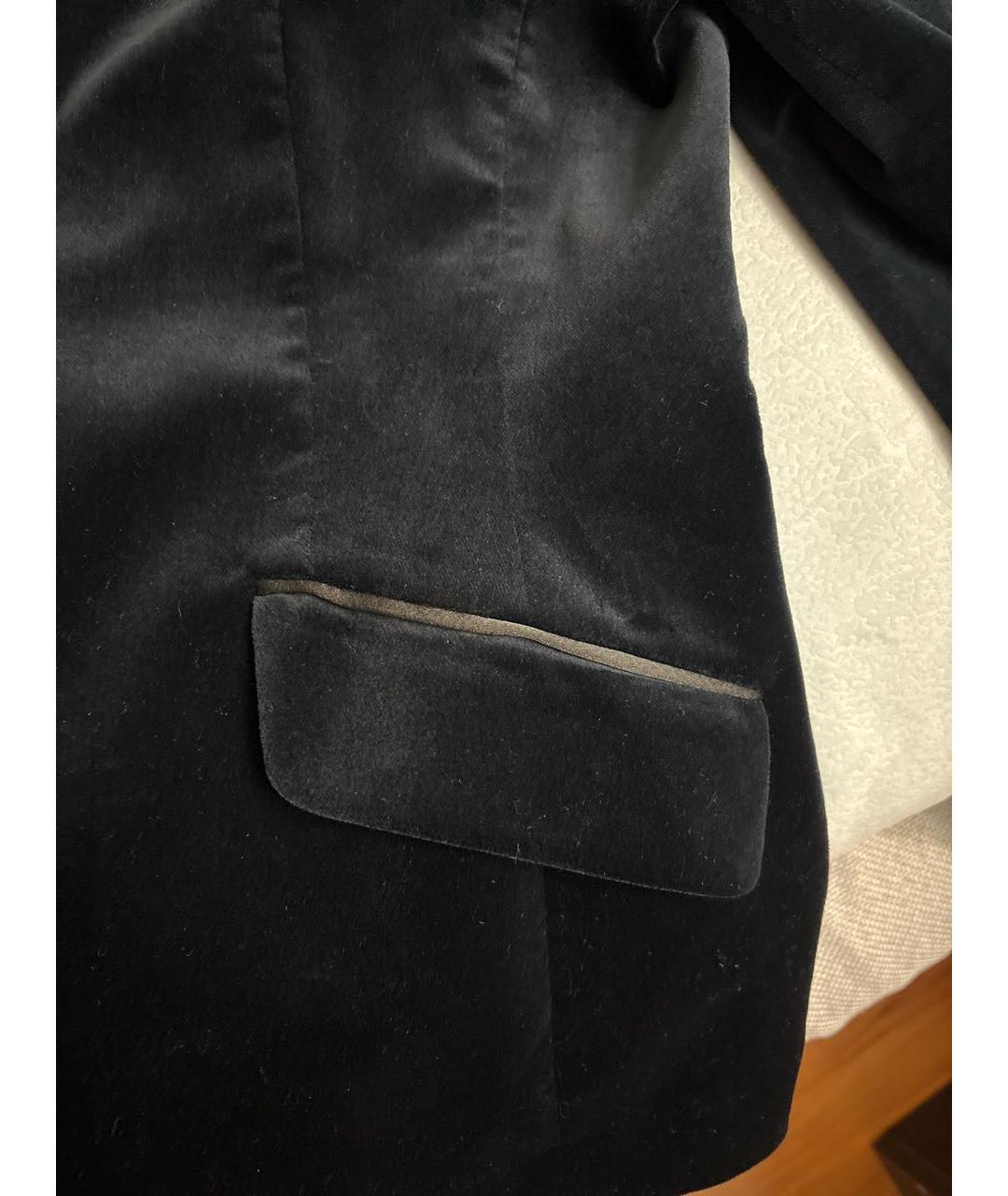 P.A.R.O.S.H. Темно-синий бархатный жакет/пиджак, фото 5