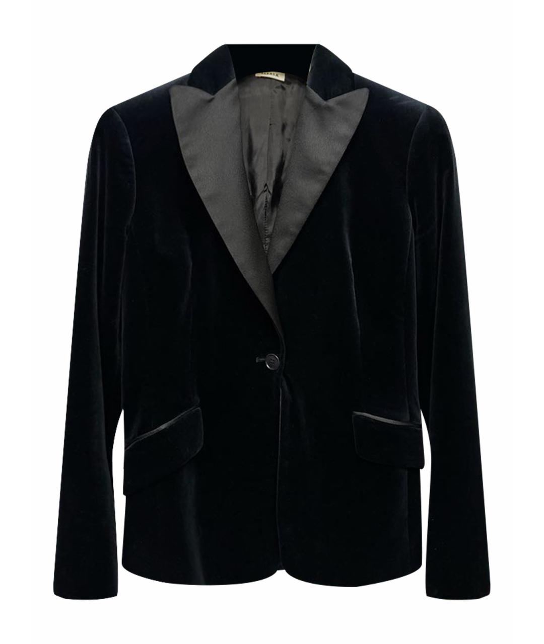 P.A.R.O.S.H. Темно-синий бархатный жакет/пиджак, фото 1