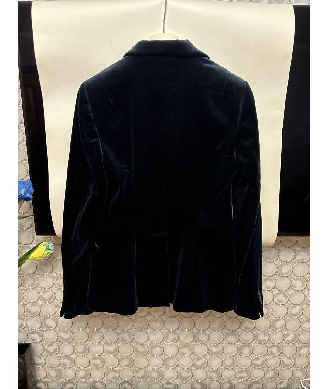 P.A.R.O.S.H. Темно-синий бархатный жакет/пиджак, фото 2