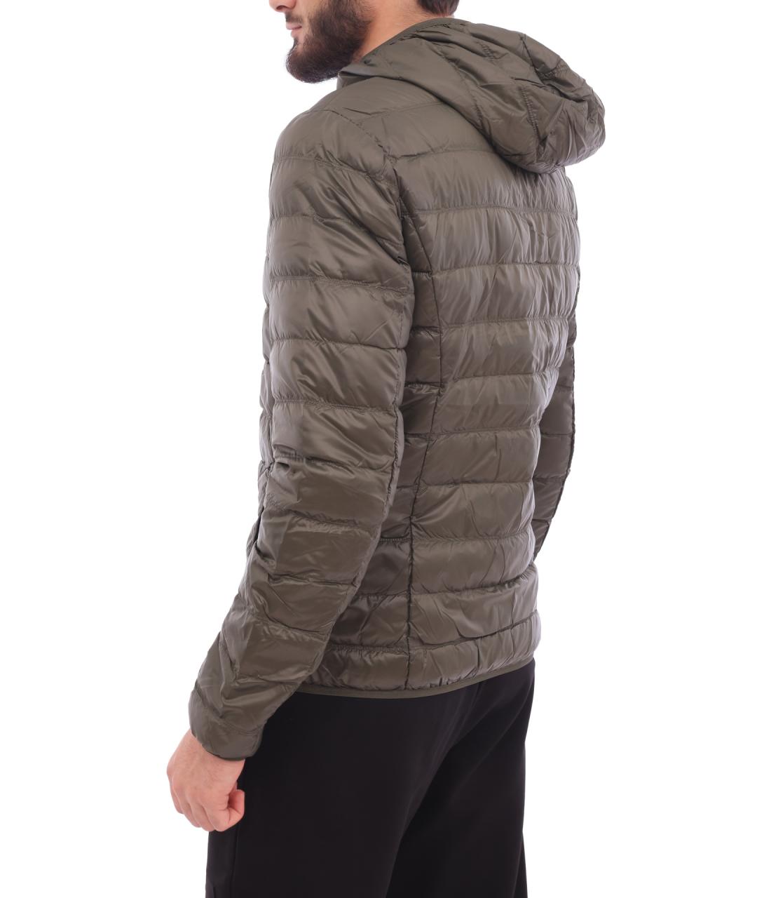 EA7 Хаки полиамидовая куртка, фото 3