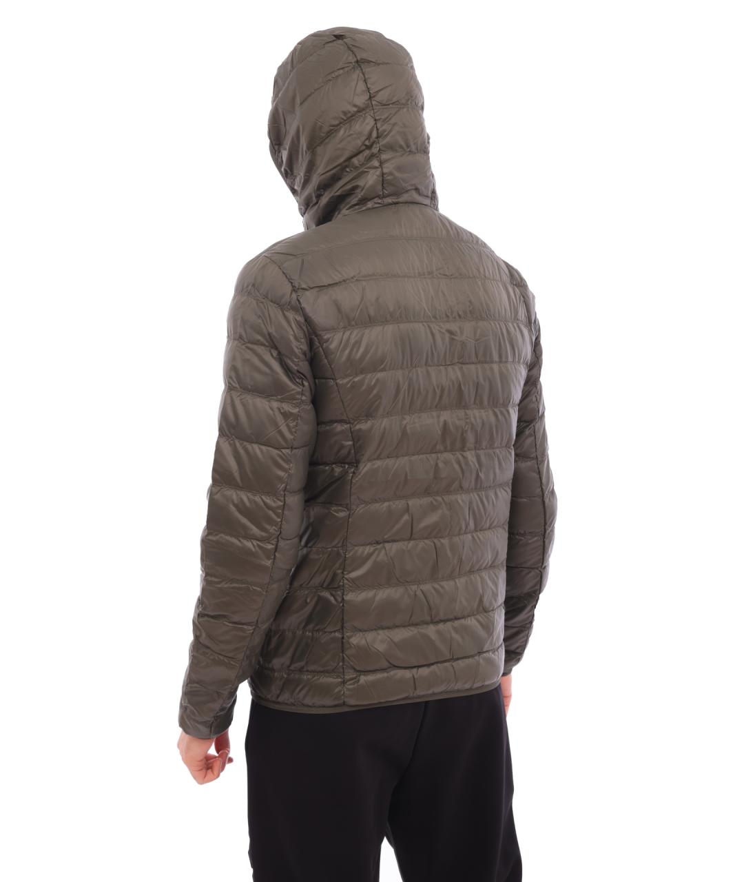 EA7 Хаки полиамидовая куртка, фото 2