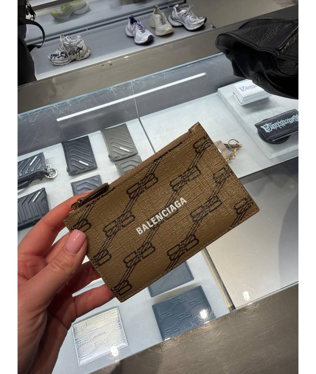 BALENCIAGA Коричневый кардхолдер, фото 3